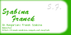 szabina franek business card